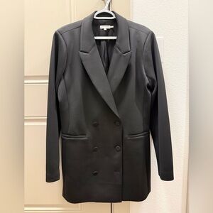 Good American Black Double-Breasted Blazer